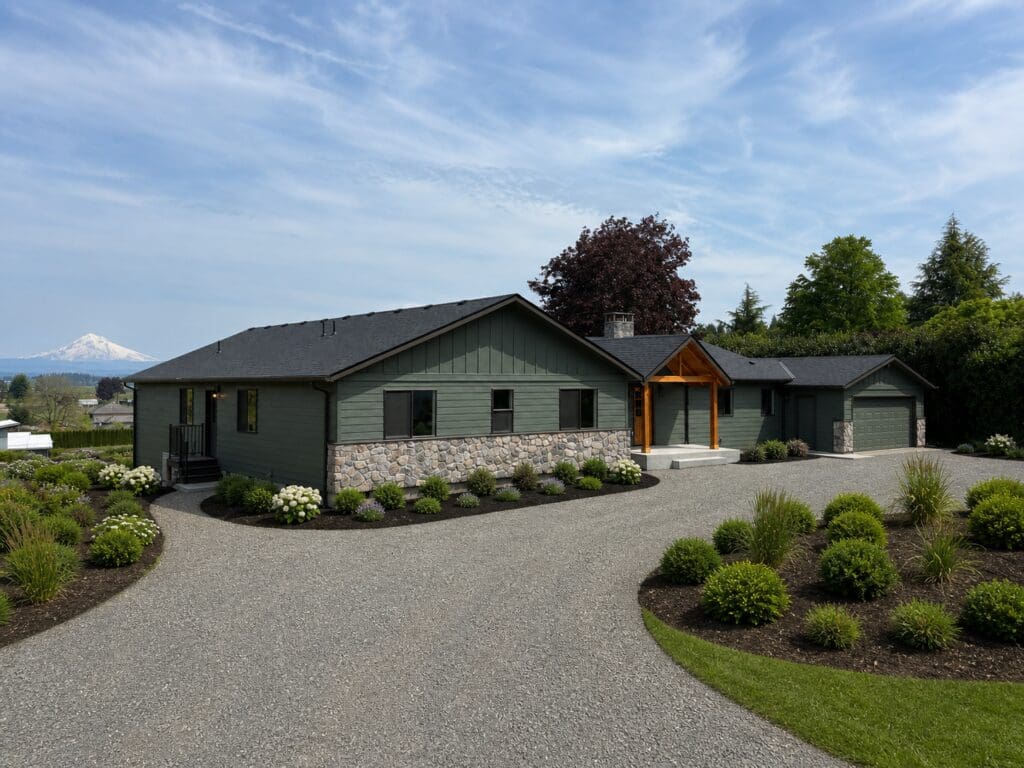 Whole home remodel and large addition by Rydman Enterprises transforming a 1950s home near Mt. Hood